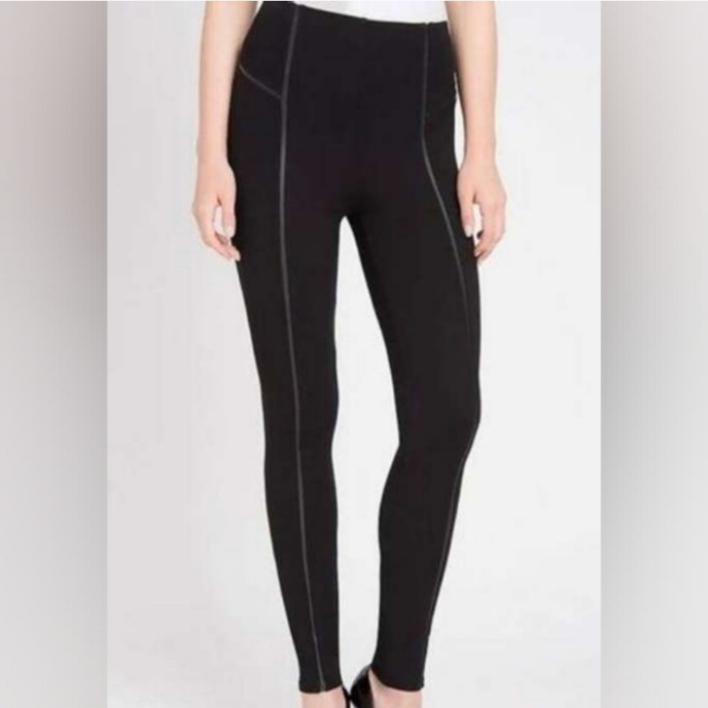 Lysse leggings Medium Black Faux Leather Insert
